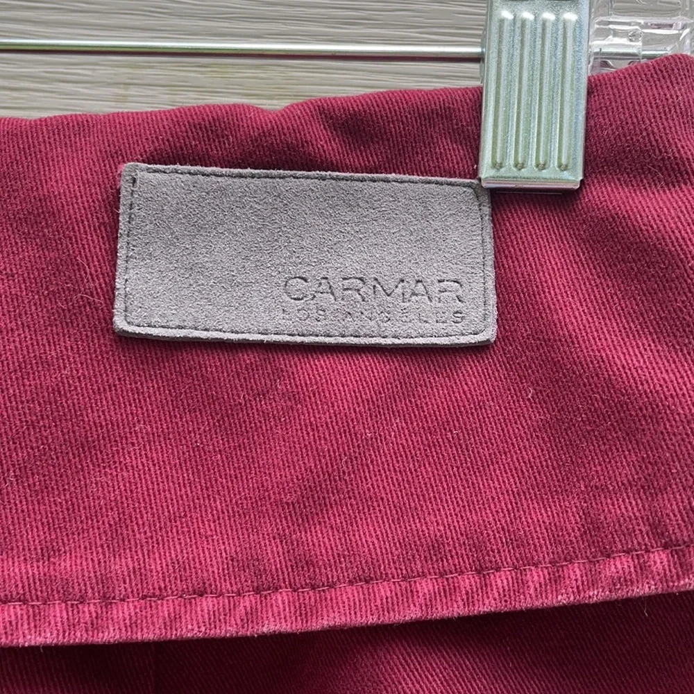 Carmar Burgundy Asymmetric Cargo Skirt